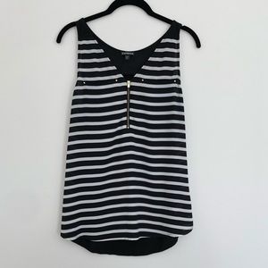 Express Zipper Striped Hudson Tank